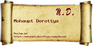 Mohaupt Dorottya névjegykártya